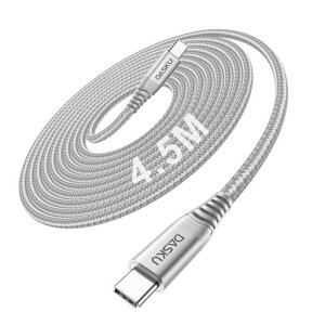 USB Type C �P�[�u�� 4.5M 100W 5A �}���[�d USB C to USB C �P�[ �u�� 4.5m �������O Type-C �P �[�u�� �^�C�vC �P�[�u �� �ԍ� CarPlay �Ή� iPhone 17/16/15