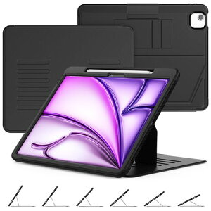 Timecity�Ή��P�[�XiPadAir13�C���`�P�[�X2025�V���f��(M3/M2�`�b�v)�ϏՌ�5�i�K���u���X�^���h�I�[�g�X���[�v/�E�F�C�NTPU�f��PU���U�[�J�[�h���[�y�����[������2025/2024�Ή�iPad