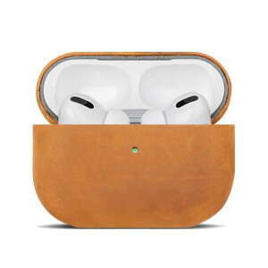 LITOCARY Crazy Horse Leather Case For AirPods Pro2 ���U�[�P�[�X ��2����p�yUSB-C�P�[�X�Ή��z�{�v������ �ϏՌ� �[�d�֗� �ی� LED���C�g�� ??���E�\�ȃX�g���b�v (���C�g�u���E��)