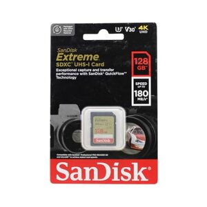 SanDisk(TfBXN)128GBExtreme(GNXg[)SDXCUHS-I[J[h-C10/U3/V30/4K/UHDSDJ[h-SDSDXVA-128G-GNCIN