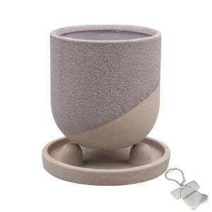 J-kitchensSelect花瓶陶器植木鉢空焼きデザインポットDグレーΦ13xH13cmオリジナルタグ付