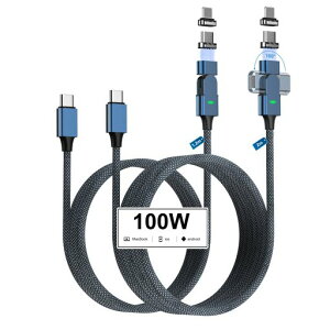 USB�P�[�u���}���[�dPD100W�Ή��y�y2�{����1.2m+2m�z�[�d�P�[�u���}�O�l�b�g���C�[�d�P�[�u��type-c���E�����C�g�j�OUSBType-C�R�l�N�^�h�o���ΕЎ葀��LED���C�g����180°��]�\