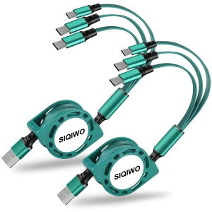 SIQIWO�}���`USBC������莮�P�[�u���}���[�d[1M2�{�p�b�N]QC3.0�[�d�P�[�u��3��USB�^�C�vC�R�l�N�^�t��iPhone151617�V���[�YSamsungGalaxyS25EdgeS24S23