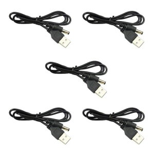 KKHMF 5�� �����R�[�h �d���P�[�u�� 70CM USB-DC�[�d�P�[�u�� 5.5x2.1mm DC �R�l�N�^�[ �W���b�N �u�����z���v