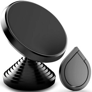 IHUIXINHE�ԍڃz���_�[�}�O�l�b�g�J�[�z���_�[�z�[���h�����O360�x��]�_�b�V���{�[�h�Ɏ��t��iPhonex8Plus7Plus66S5SSEGalaxyS7EdgeS8�ɑΉ�