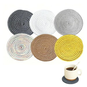 QUANTALY�R�[�X�^�[6���Z�b�g���a11cm�z���R�[�X�^�[�f�M�p�b�h����~�`����~�ߎ�҂݃f�X�N�p�R�[�q�[�L�b�`���p(�J���t����6�F)