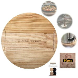 CHANGEMOORE���؃X�g�[�u�f�B�X�N�p�b�h�y���{��������t���E5in1���p�r�z�d�����f�X�N�g�b�v�ی�23cm/25cm�u���b�N/���ؐF�}�b�g��50���t���A�E�g�h�A�L���b�v��K�󂯎M�g���C������a�c