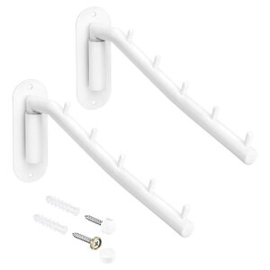 Sumnacon�܂��ݕǊ|���n���K�[���b�N�E�H�[���n���K�[�Ǌ|���t�b�N5�A�X�e�����X180�x�p�x�����\�ȃX�y�[�X�g�C���L�b�`���Q�����O�z���C�g(1�Z�b�g)