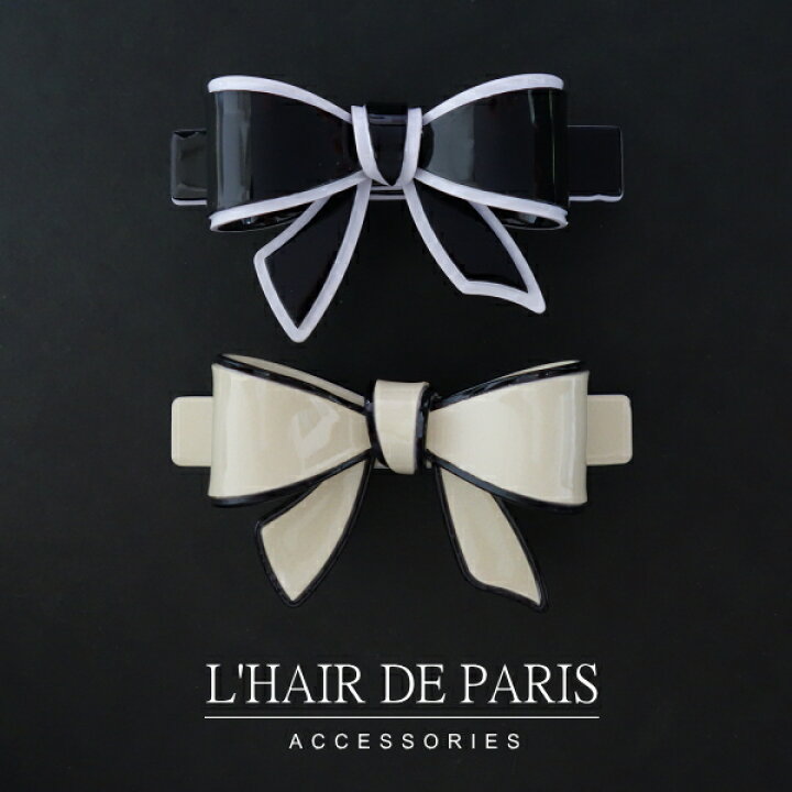 楽天市場】□LHAIR DE PARIS□□バイカラーミニリボンバレッタ 