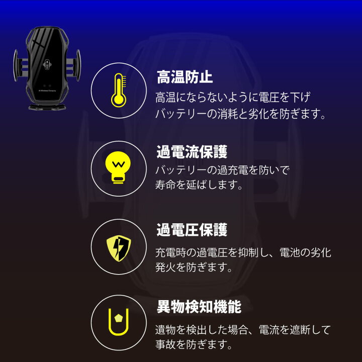 楽天市場 ワイヤレス 有線 充電 両方可能 車載ホルダー スマホホルダー Qi エアコン吹き出し口 自動開閉 車載用 車載 車 スマホ スマートフォン ホルダー 急速充電 充電 ワイヤレス スタンド Android Yt デイリーコンパス