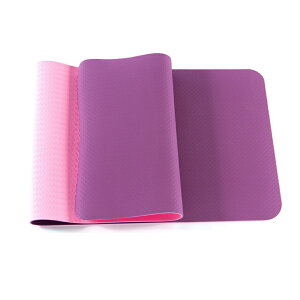 ヨガマット 8mm 2層 トレーニングマット 厚手 TPE ストレッチマット エクササイズマット 収納ケース付き マット ヨガ ストレッチ エクササイズ トレーニング 軽量 幅広 ケース ダイエット yoga