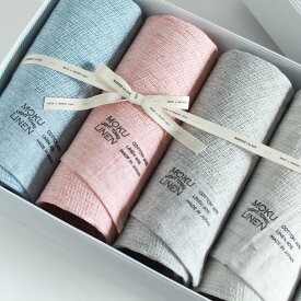 今治タオル コンテックス MOKU LINEN モク リネン ギフトセット Imabari Towel Kontex MOKU LINEN GiftSet Size L4枚ギフト包装無料 のし無料【今治タオル コンテックス ギフト】