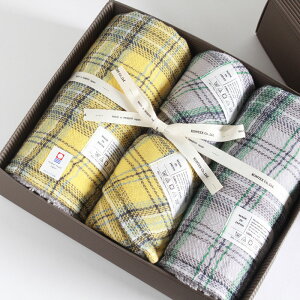 ^I RebNX ^[^`FbN MtgZbg Imabari Towel Kontex Tartan Check GiftSet Size M2xSize S2Mtg ̂y^I RebNX Mtgz