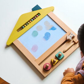 kiko+＆gg*「oekaki house cat/dog（お絵描きハウス キャット/ドッグ）」（正規取扱店/木製玩具/木のおもちゃ/誕生日/出産祝い/クリスマスプレゼント/ギフト/男の子女の子/プレゼント/幼児/3歳/daily mukuri/ムクリ）