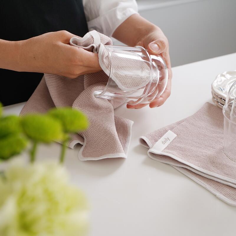 〈ちょこっとギフト〉daily食器拭きクロス「ハーフサイズ1枚入り」Thankyouふきんプチギフト引越し退職異動ご挨拶