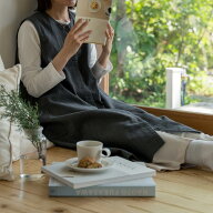 dailyオリジナル割烹着"第二弾"【kappo gilet】 かっぽう着 エプロン シンプル おしゃれ ジレ コットンリ…