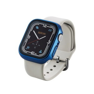 �G���R�� Apple Watch (�A�b�v���E�H�b�`) �P�[�X 41mm [Apple Watch 8 7 �Ή�] �t���J�o�[�P�[�X �K���X 10H ���� �l�C�r�[ AW-21BFCGNV