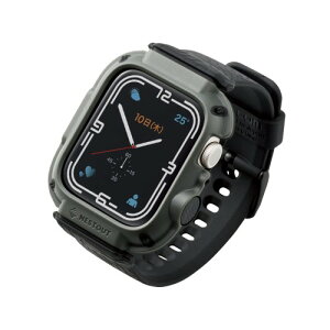 �G���R�� Apple Watch (�A�b�v���E�H�b�`) �P�[�X �o���p�[ �o���h��̌^ 45mm [Apple Watch 8 7 �Ή�] NESTOUT�V���[�Y �A�E�g�h�A �ϏՌ� �Ռ��z�� �ČRMIL�K�i �I���[�u AW-21ABBNESTKH
