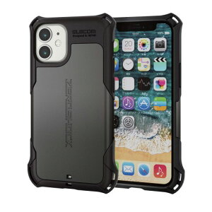 �G���R�� iPhone 12 mini �P�[�X Qi�[�d�Ή� �n�C�u���b�h ZEROSHOCK �ϏՌ� �X�^���_�[�h �K�����^���b�N PM-A20AZEROGM