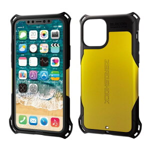 �G���R�� iPhone 11 Pro �P�[�X ZEROSHOCK �ϏՌ� [�������̏Ռ�����{�̂��Ռ��z���\�� (�Ռ��z���t�B�����t)] �X�g���b�v�z�[���t�� �C�G���[ PM-A19BZEROYL