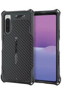 �G���R�� Xperia 10 V [ SO-52D / SOG11 ] �P�[�X �ϏՌ� �Ռ��z�� ZEROSHOCK �l�p�_���p�[ �n�j�J���\�� �O���b�v�e�N�X�`���[ �X�g���b�v�z�[���t�� �u���b�N PMWX232ZEROGBK