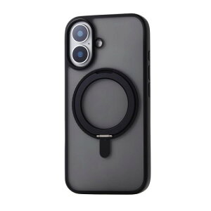 �G���R�� iPhone 16 �P�[�X �X�^���h�@�\ �}�O�l�b�g�����O �}�O�l�b�g MAGKEEP �n�C�u���b�h ���C�����X�[�d�Ή� 4�p�G�A�[�N�b�V���� �u���b�N PM-A24AMAGSTBK