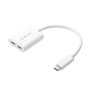 �G���R�� �G���R�� usb c �ϊ��A�_�v�^ �C���z�� �I�[�f�B�I�ϊ� ���d�|�[�g�t�� 2in1 100W [�[�d���Ȃ���C���z�����g����] USB PD�Ή� 4K/60Hz Type-C to Type-C �z���C�g ECAD-C2CPD100WH