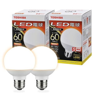 TOSHIBA(����) LED�d�� E26 G�` 60W���� �L�z�� �d���F 2P LDG6L-G/60V1E2P