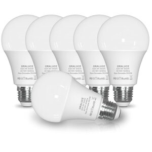 ORALUCE LED�d�� E26���� 60W�`���� 9W 900lm 6500K �����F ���P�x �L�z���^�C�v �����F �ȃG�l ���`���Ή� �����s�� 6��