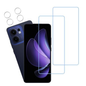2+2���Z�b�g KPNS ���{�f�ސ� �u���[���C�g�J�b�g OPPO Reno 13 A �p �K���X�t�B���� �J�����t�B���� �J�o�[ �ی�t�B����