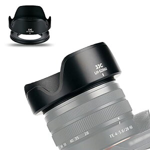 JJC �t�� �����Y�t�[�h + �A�_�v�^�[ �����O �\�j�[ Sony FE 28-60mm F4-5.6 (SEL2860) �����Y �Ή� Alpha A7C �� Sony E PZ 16-50mm F3.5-5.6 OSS (SELP1650) �����Y�Ή� ZV-E10 II ZV-E10 A6100 �ȂǃJ�����K�p �U40.5mm �ی�t