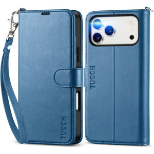 TUCCH iphone17 Pro Max �Ή� �P�[�X �蒠�^ �X�g���b�v�t�� 6.9�C���` 4�J�[�h���[ RFID�u���b�L���O ���u���X�^���h�@�\ TPU�f�� PU���� �S�ʕی� �Ռ��z�� �A�C�z��17�v���}�b�N�X �Ή��J�o�[ 2025