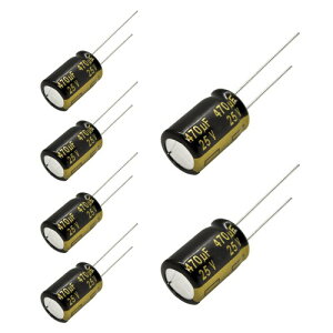 6 pcs Panasonic FM Series Electrolytic Capacitors - 25V 47~2700uf Ultra Low ESR (470uf)