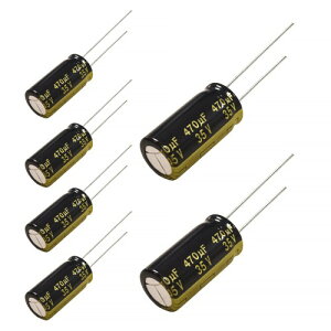 Panasonic FM 470uF 35v ��ESR�A���~�j�E���d���R���f���T - �� 5000���� @ 105C 20% ���� 10x20mm