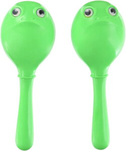 KC(�P�[�V�[) �}���J�X �J�G���f�U�C�� FROG-Type Plastic Maracas OP-MAF01 (2�{�Z�b�g)