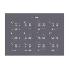 オーブ 2026年 カレンダー 壁掛け シルク グレー CS-1700GY