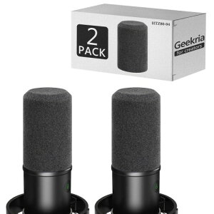 Geekria �N���G�C�^�[���߂̃}�C�N�E�B���h�X�N���[�� FIFINE AmpliGame K688 �ɑΉ� �|�b�v�K�[�h �}�C�N�J�o�[ �}�C�N���h �}�C�N�X�|���W �t�H�[���t�B���^�[ (Grey / 2 Pack)