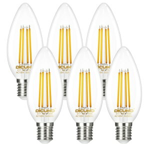 DiCUNO LED�d�� E17���� �V�����f���A�d�� 40W�`���� �d���F 4W �t�B�������g 2700K 400lm �G�W�\���d�� �S���� �N���A�^�C�v PSE�F�� C35 ���g�� �X�C�^ �ȃG�l �������Ή� 6��