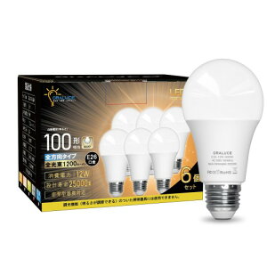 ORALUCE LED�d�� E26���� 100W�`���� 12W 1200lm ���P�x �����F 5000K �L�z���^�C�v �����F �ȃG�l ���`���Ή� �����s�� 6��