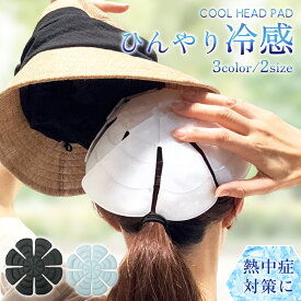 ＼期間限定1480→1000円／クールヘッドパッド ヘッドパッド アイス PCM 帽子 ヘッドクール 子供 大人 キッズ ネッククーラー 帽子 保冷剤 頭 冷却 熱中症対策 暑さ対策 接触冷感 ヘルメット 繰り返し使える 充電不要 夏