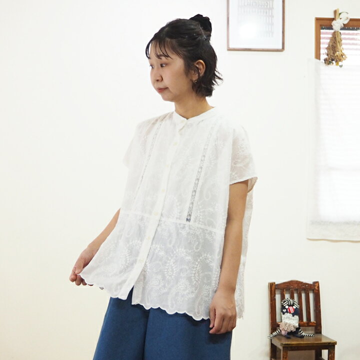楽天市場】ICHI イチ カットワーク刺繍シャツ 251120 : デイリースタイル