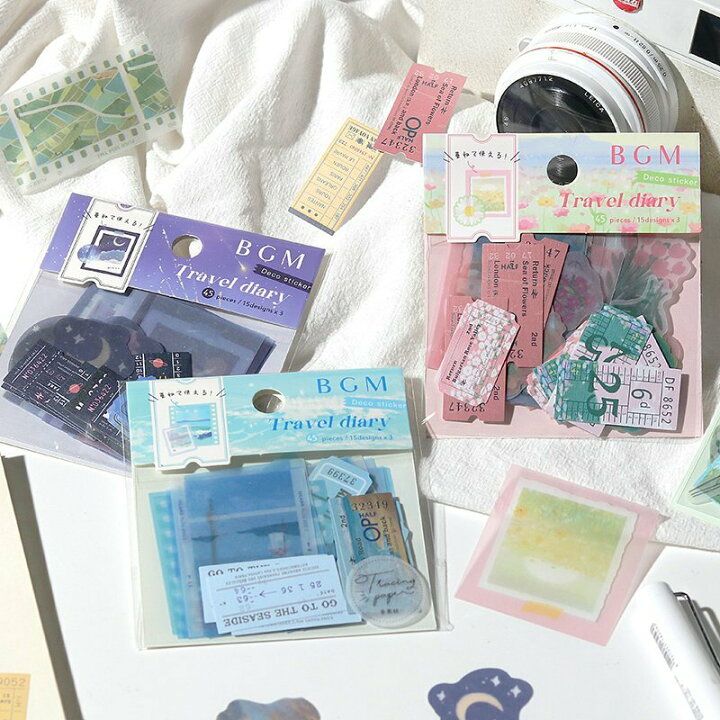 楽天市場 Bgm トレーシングペーパーシール 旅日記 Tracing Paper Seal Travel Diary シール デコレーション ステッカー おしゃれ かわいい 大丸藤井セントラル 楽天市場店