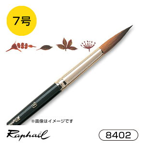 ラファエル 水彩筆 8402 7号 コリンスキー 丸 ラウンド 細描 細描き 短軸 Raphael 画材 水彩