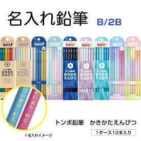 トンボ鉛筆 ippo! かきかたえんぴつ ナチュラル パステル メタリック グラデーション ネイビー パープル ライトブルー マーメイド フェアリー 六角軸 B/2B 名入れ鉛筆 お祝い プレゼント 人気 入学祝い 卒園祝い 卒園 Tombow イッポ ファン プレーン