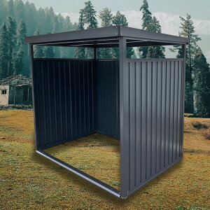 【公式】新商品 新色ブラック塗装 万能物置 物置 屋外 大型 おしゃれ 物置き 多目的万能物置 サイクルハウス サイクルポート 幅1661mm × 奥行1796mm × 高さ1930mm 自転車置き場 屋外 収納庫 スチ