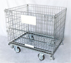 メッシュパレット (キャスター付) 物流商品の スターワン折りたたんで コンパクトに 積み重ねて スペース節約!キャスター付きで 移動がらくらく!