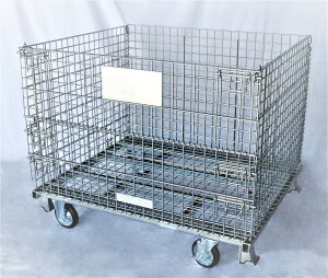 メッシュパレット (キャスター付) 物流商品の スターワン折りたたんで コンパクトに 積み重ねて スペース節約!キャスター付きで 移動がらくらく!