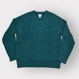 J.CREW / Rugged merino wool-blend cable-knit sweater(HTHR SPRUCE)