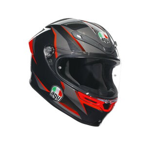 【公式】K6 S JIST Asian Fit - SLASHCUT BLACK/GREY/RED バイク用 フルフェイスヘルメット 安心の保証付き AGV(エージーブイ)