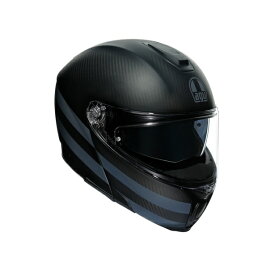 AGV（エージーブイ）公式　AGV SPORTMODULAR 014-DARK REFRACTIVE CARBON/BLACK 安心の保証付きバイク用 フリップアップヘルメット システムヘルメット
